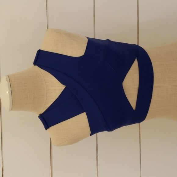 SILENCE + NOISE urban outfitters blue cross fitted top xs - Picture 1 of 4